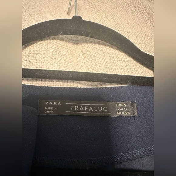 Zara Button Front Navy Romper - Picture 4 of 4